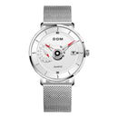 DOM M-1299 Ultra Thin Business Style Men Wrist Watch Full Steel Band Creative Quartz Watch