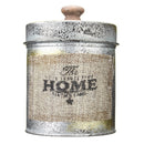 3PCS Vintage Shabby Metal Lid Storage Tank Kitchen Candy Nuts Bottles Crafts Jar