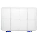 8 Grids Transparent Storage Box Double Latch Compartments Parts Container Assortment Organizer