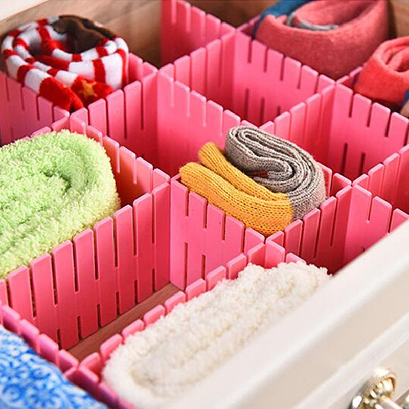 Mrosaa 4pcs/lot DIY Drawer Divider Household Storage Organizer Adjustable Drawer Partition Board Organizer for Socks Underwear Desktop Organizer