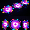 Coolmoon 120mm Adjustable RGB LED Light CPU Cooling Fan Mute Octagon Computer PC Case Cooling Fan
