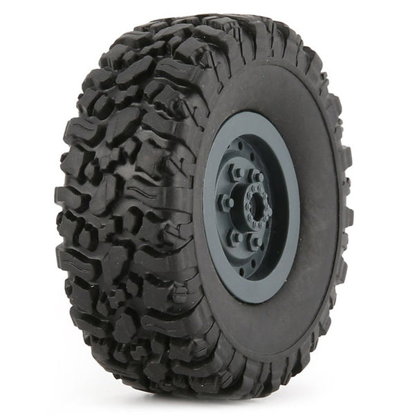 4Pcs Rubber Wheel Rim Tire Tyre for RC 1/16 Climbing Crawler Car WPL B-1/B-2T7W7