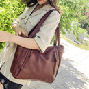 Women Shoulder Bag Pu Leather Handbags Big Ladies Knitting Hand Bags Design
