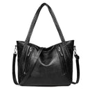 Women Shoulder Bag Pu Leather Handbags Big Ladies Knitting Hand Bags Design