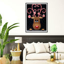 DIY Full Drill Diamond Painting Christmas Cute Elk Candy Cane Gift Cross St