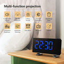 Projection Alarm Clock, 7 inch LED Curved-Screen Large Digital Display, Adj