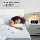 Projection Alarm Clock, 7 inch LED Curved-Screen Large Digital Display, Adj