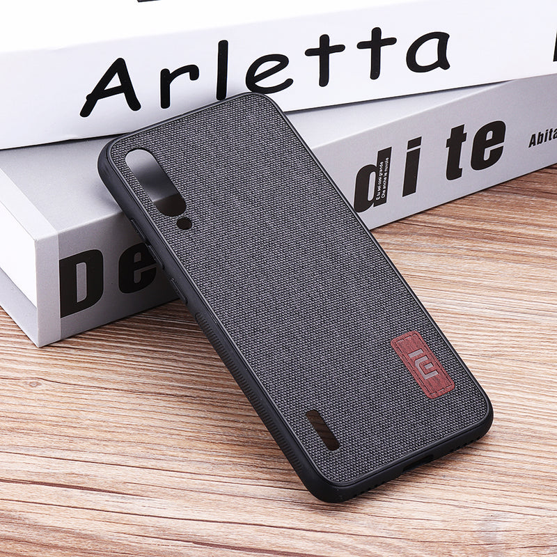 Bakeey Luxury Fabric Splice Soft Silicone Edge Shockproof Protective Case For Xiaomi Mi A3 / Xiaomi Mi CC9e
