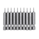 BROPPE 10Pcs Magnetic Torx Screwdriver Bits T5/T6/T7/T8/T9/T10/T15/T20/T25/T27/T30/T40 1/4 Inch Hex Shank Screwdriver Set for Bosch
