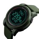 SKMEI 1289 50M Waterproof Fashion Sport Compass  Watch Military Outdoor Digital Men Wristwatch