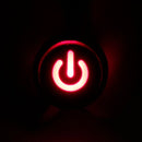 10Pcs Red LED Power Symbol Momentary Latching Switch LED Light Push Button SPST