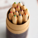 12Pcs / Set of Cute Cute Girls Wooden Colored Pencils for Kids School Stati