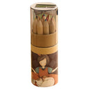 12Pcs / Set of Cute Cute Girls Wooden Colored Pencils for Kids School Stati