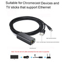 Micro-USB2.0 to RJ45 Ethernet Adapter Plug and Play 10/100 Mbps for New Fir