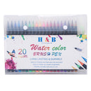H&B HB-WB2 20 Color Painting Brush Color Soft Head Comic Hand-painted Pen Fountain Pen Set