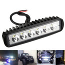 2PCS 18W Work Light Bar 6LED DRL Driving Fog Spot Lamp for 12V Car Truck 65