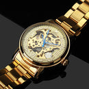 JIJIA Luxury Men Watch Hollow Roman Number Fashion Automatic Mechanical Watch