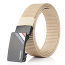 TUSHI 125cm Thick Nylon Belt Quick Release Metal Buckle Business Tactical Belt