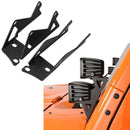 1Pair Car Dual Lower Windshield LED Light Mounts Brackets Kit for Dual LED
