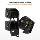 1Pair Car Dual Lower Windshield LED Light Mounts Brackets Kit for Dual LED
