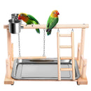 Parrot Playpen Bird Perch Playstand Parrot Playground Gym Wood Ladder Swing