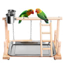 Parrot Playpen Bird Perch Playstand Parrot Playground Gym Wood Ladder Swing