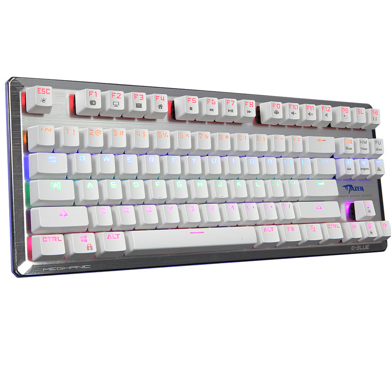 E-Blue K727 87 Keys NKRO USB Wired Mixed Backlit Mechanical Gaming Keyboard Blue Switch Black Switch