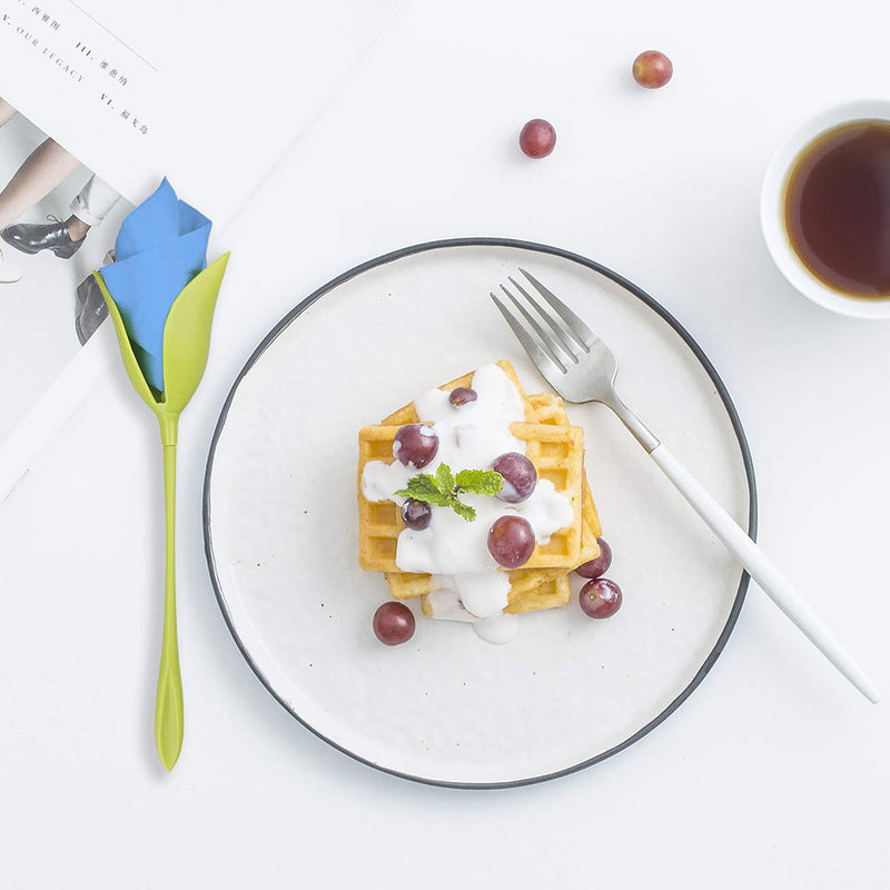 Creative Plastic Bloom Napkin Holder Blooming Flower Buds Serviette Twist Holder Tissue Holder for Table Dinner Party Decorations