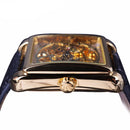 GMT983-1 Self-Wind Mechanical Watch Casual Style Rectangle Dial Stainless Steel Men Watches