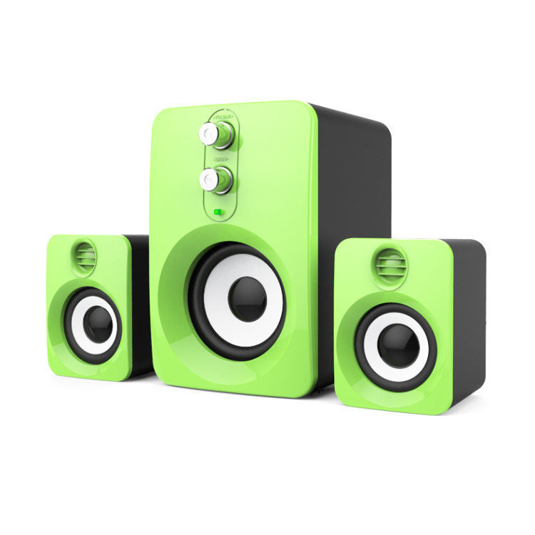 2.1 Stereo Speaker USB 3.5mm Aux Heavy Bass For Mobile Phone Computer Laptop