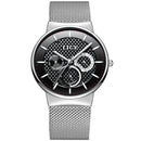 LIGE 9836 Ultra Thin Men Wrist Watch Full Steel Watch Band Business Quartz Watch