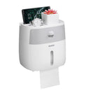 Double Layer Waterproof Wall Mount Toilet Paper Holder Shelf Toilet Paper Tray Roll Paper Tube Storage Box Tray Tissue Box