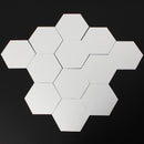 12Pcs 8cm Mirror Wall Sticker Hexagon Removable Acrylic 3D Mirror DIY Home Room Decor Art