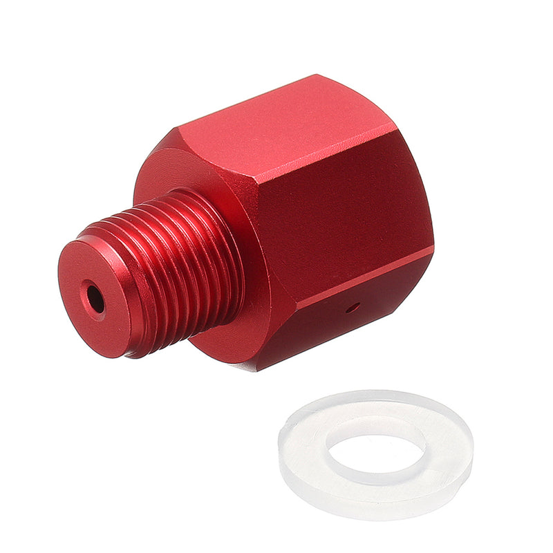 Adapter Converts CO2 Tank to Standard 5/8-18 Male Female & W21.8 Fitting Fitting Red