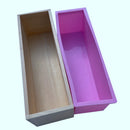 Silicone Render Soap Mold Set Rectangle Loaf Mould with Wood Box and Transp