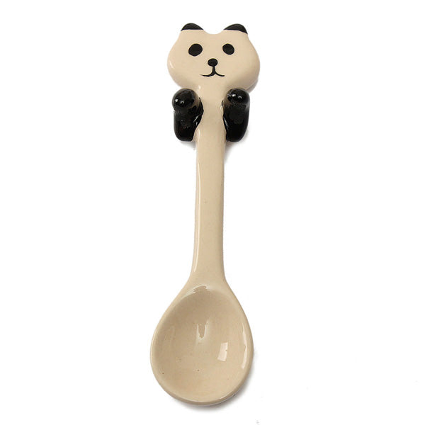 Cute Cartoon Animal Ceramic Hanging Coffee Scoop Milk Tea Soup Spoon Tableware Decor