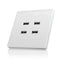 3.1A AC Power Wall Receptacle Socket Plate  Charger Outlet Panel with 4 USB Port