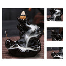 6 Style Buddhist Incense Burner Smoke Backflow Ceramic Glaze Censer Cone Holder