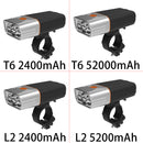 BIKIGHT 800LM T6/L2 Bicycle Light Mountain Bike LED Flashlight Night Riding Headlight USB Charging