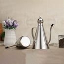 Olive Oil Vinegar Dispenser Jar 0.5L Stainless Steel Seasoning Condiment Po