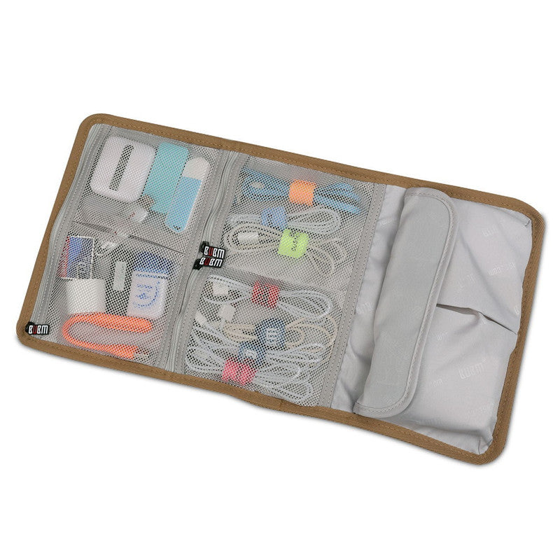 BUBM RDP Folded Travel Organizer Earphones Cable Storage Bag Wash Bag Electronics Accessories Case
