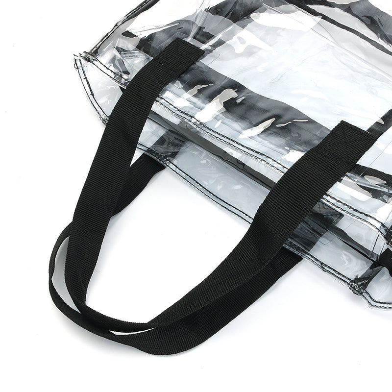 KCASA KC-0628 Clear PVC Travel Storage Bag Waterproof Zipper Adjustable Gym Shoulder Bag
