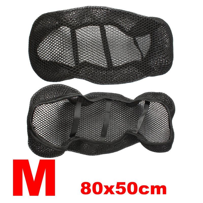 3D Motorcycle Scooter Seat Cover Net Breathable Protector Black
