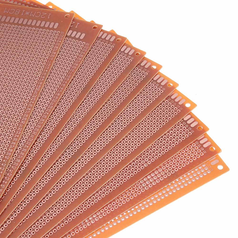 10pcs Universal PCB Board 12x18cm 2.54mm Hole Pitch DIY Prototype Paper Printed Circuit Board Panel Single Sided Board