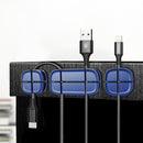 Baseus Cross Peas Cable Clips Flexible Silicone Desktop Sticker Earphone Cable Organizer Wire Holder