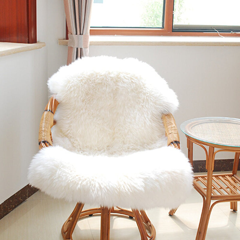 Soft Shaggy Living Room Floor Carpet Fluffy Chair Cover Mat Sofa Seat Cushion