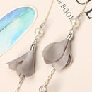 Elegant Hair Band Sweet Flower Pearl Pendant Fake Earrings Headbrand Hair Accessories for Women Girl