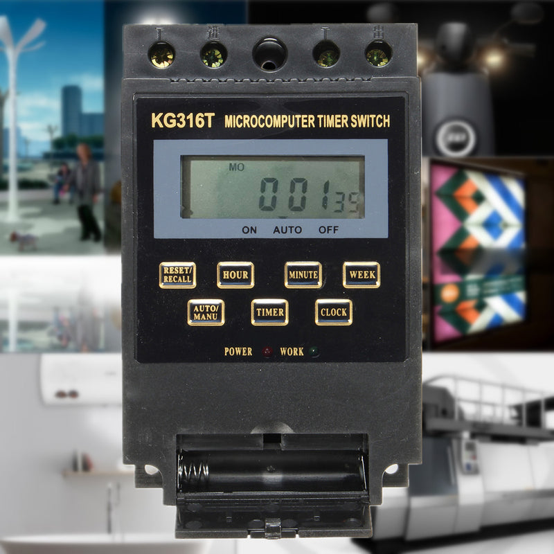 KG316T Programmable 220V Digital LCD Microcomputer Power Supply Timer Switch Time Controller