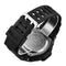 SYNOKE 67606 5ATM Waterproof Men Fashion Luminous Display Stopwatch Watch Dual Display Digital Watch