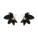 Elegant Crystal Wings Ear Stud Flower Rhinestones Earrings Gift for Her